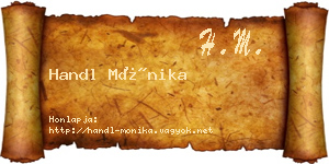 Handl Mónika névjegykártya
