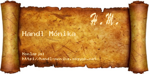 Handl Mónika névjegykártya